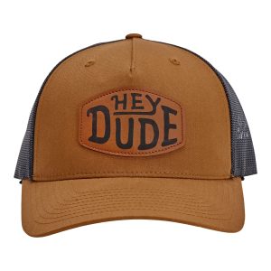 Leather Buckle Patch Trucker - Coyote Brown
