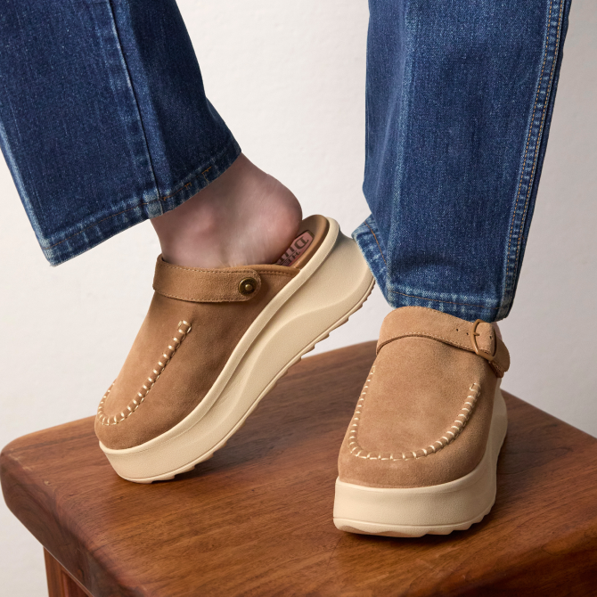 Delray Clog Suede - Tan - Image 6